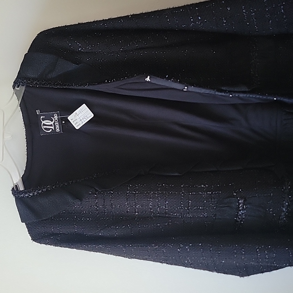 Dolce Cabo black tweed blazer M